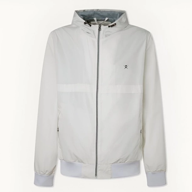 Hackett London Cortavientos de hombre con capucha cremallera contraste